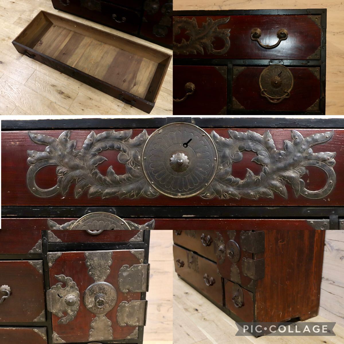 GMIS224○時代箪笥 仙台箪笥 和家具 整理箪笥 アンティーク