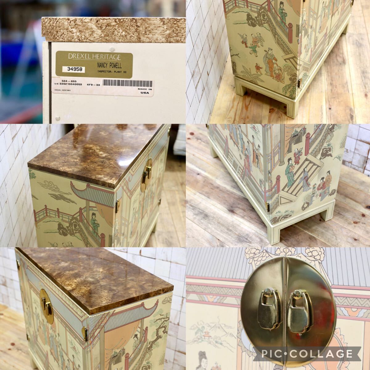 GMIK512A○DREXEL HERITAGE / ドレクセルヘリテイジ シノワズリ バーキャビネット コンソール テーブル サイドキャビネット 超稀少
