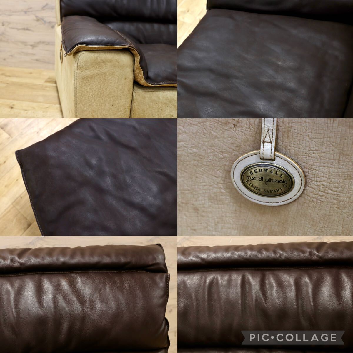 GMIK864C○rossi di albizzate / ロッシディアルビザーテ 1人掛けソファ 右アーム 本革 ヴィンテージ イタリア 最高峰 約140万