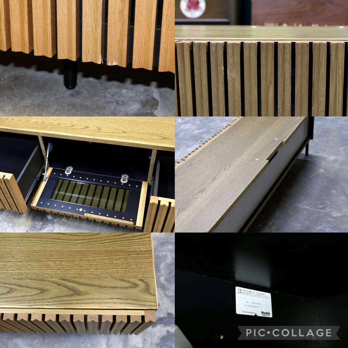 GMIH474B○Meuble / モーブル テレビボード TVボード AVボード サイドボード オーク材 キャビネット 北欧スタイル モダン 定価約12万