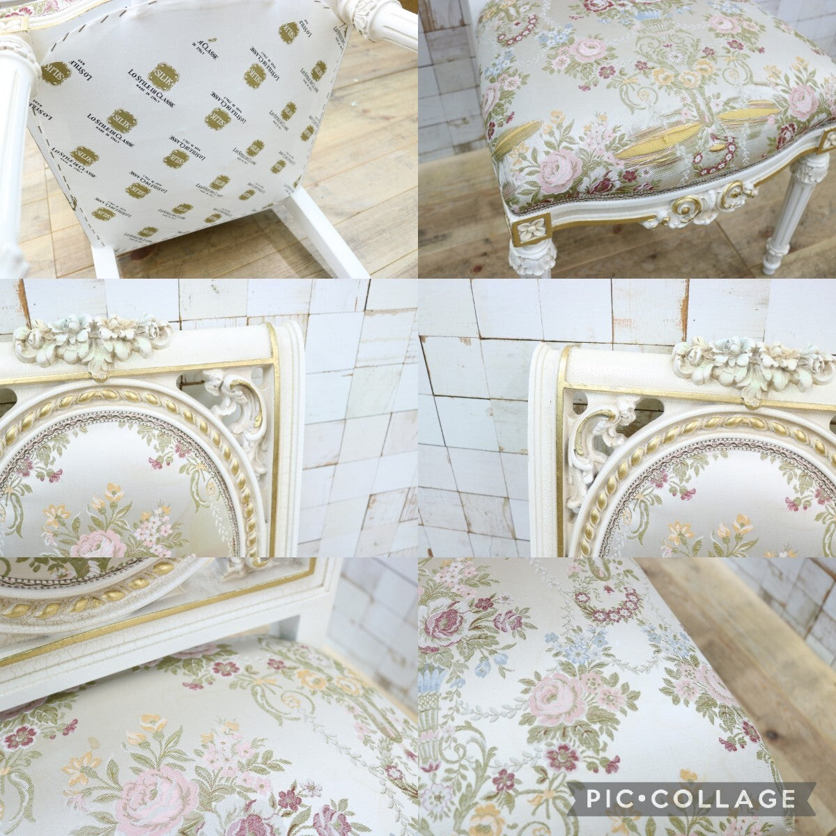 GMJK6B○SILIK / シリック ダイニングチェア 食卓椅子 サイドチェア ファブリック イタリア最高峰 姫家具 ロココ様式 クラシック