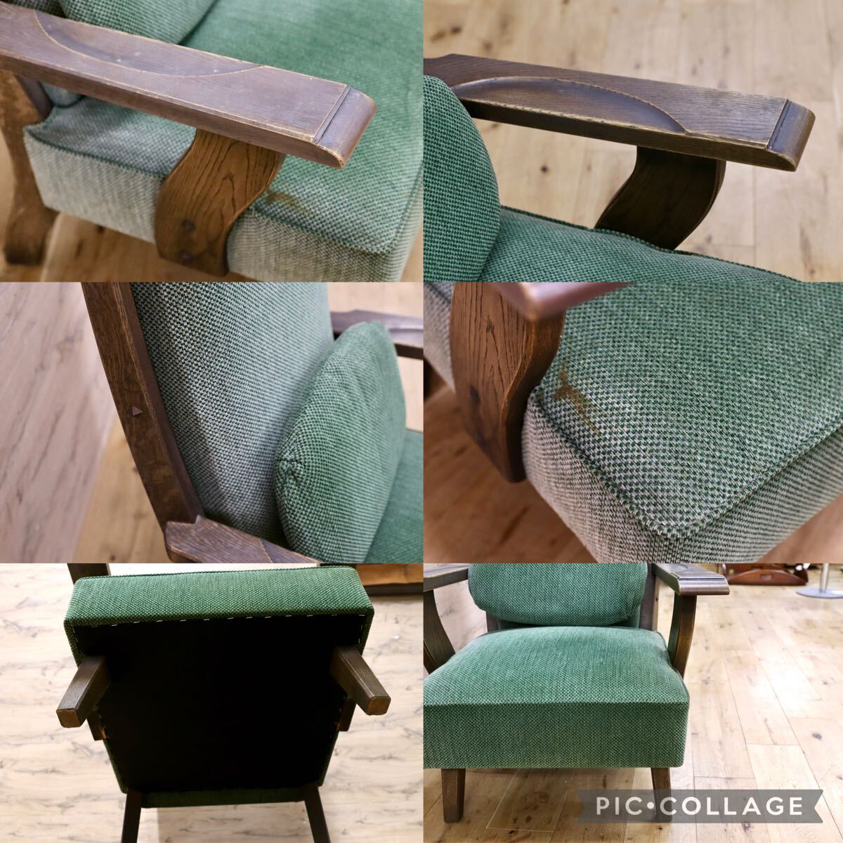 GMJH55○永田良介商店 533型 ハイバック ラウンジチェア 神戸家具 椅子 オーク材 クラシック 国産高級家具 定価約35万 ヴィンテージ 洋家具