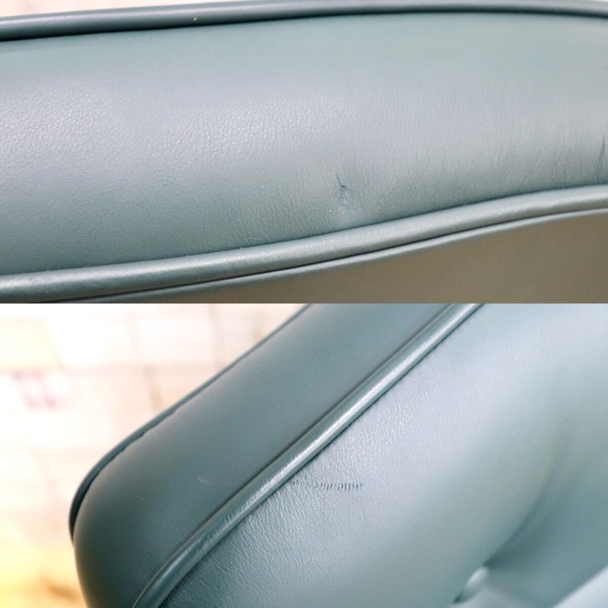GMJO87Q○Herman Miller / ハーマンミラー イームズ エグゼクティブチェア タイムライフチェア 本革 グリーン チャールズ＆レイ 定価約95万