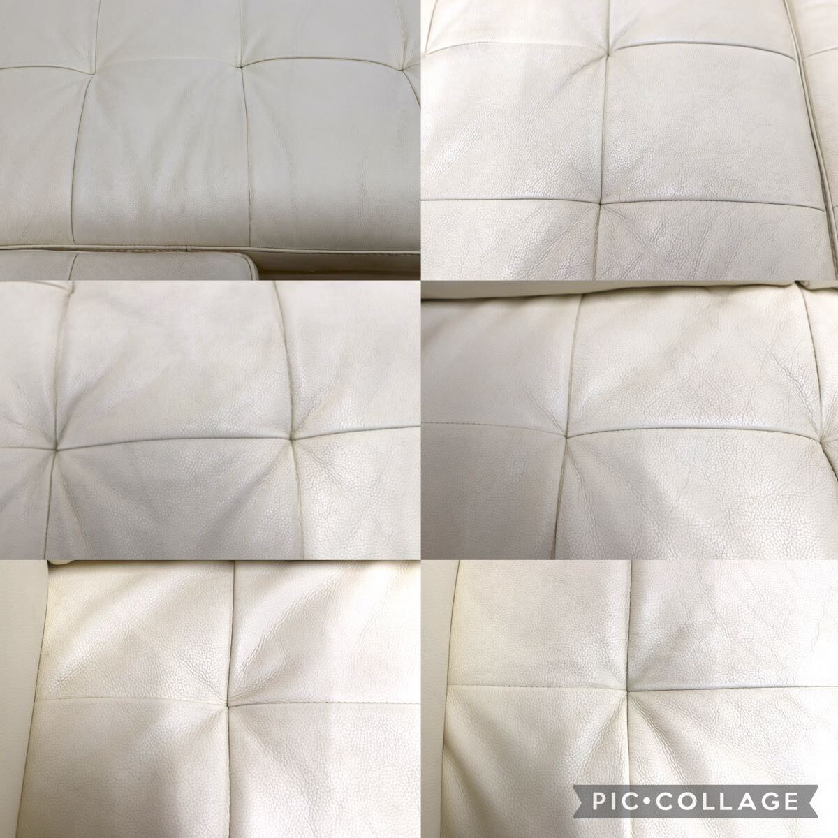 GMEK1234○IDC OTSUKA / 大塚家具 L/S Comfort-08 LSコンフォート08 カウチソファ 総本革 ホワイト 可動式ヘッドレスト 参考定価48.6万