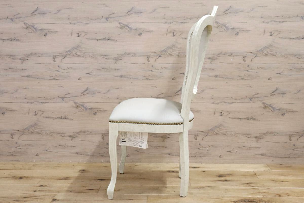 GMHN308D○Eddi Rose / エディローズ イタリア製 ダイニングチェア 食卓椅子 アームレスチェア 鋲打 猫脚 エレガント クラシック 輸入家具