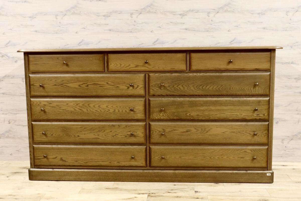 GMIK320B○近藤工芸 / OAK Solid Furniture 北海道旭川 整理タンス チェスト タンス 箪笥 引き出し 楢材 オールド ヴィンテージ 収納家具