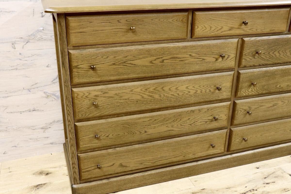 GMIK320B○近藤工芸 / OAK Solid Furniture 北海道旭川 整理タンス チェスト タンス 箪笥 引き出し 楢材 オールド ヴィンテージ 収納家具