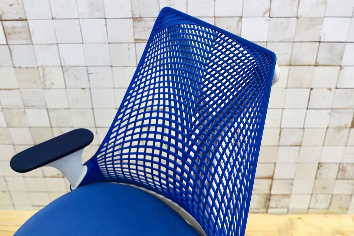 GMHK379F○Herman Miller / ハーマンミラー セイルチェア デスクチェア オフィスチェア ワークチェア ブルー 定価約11.8万