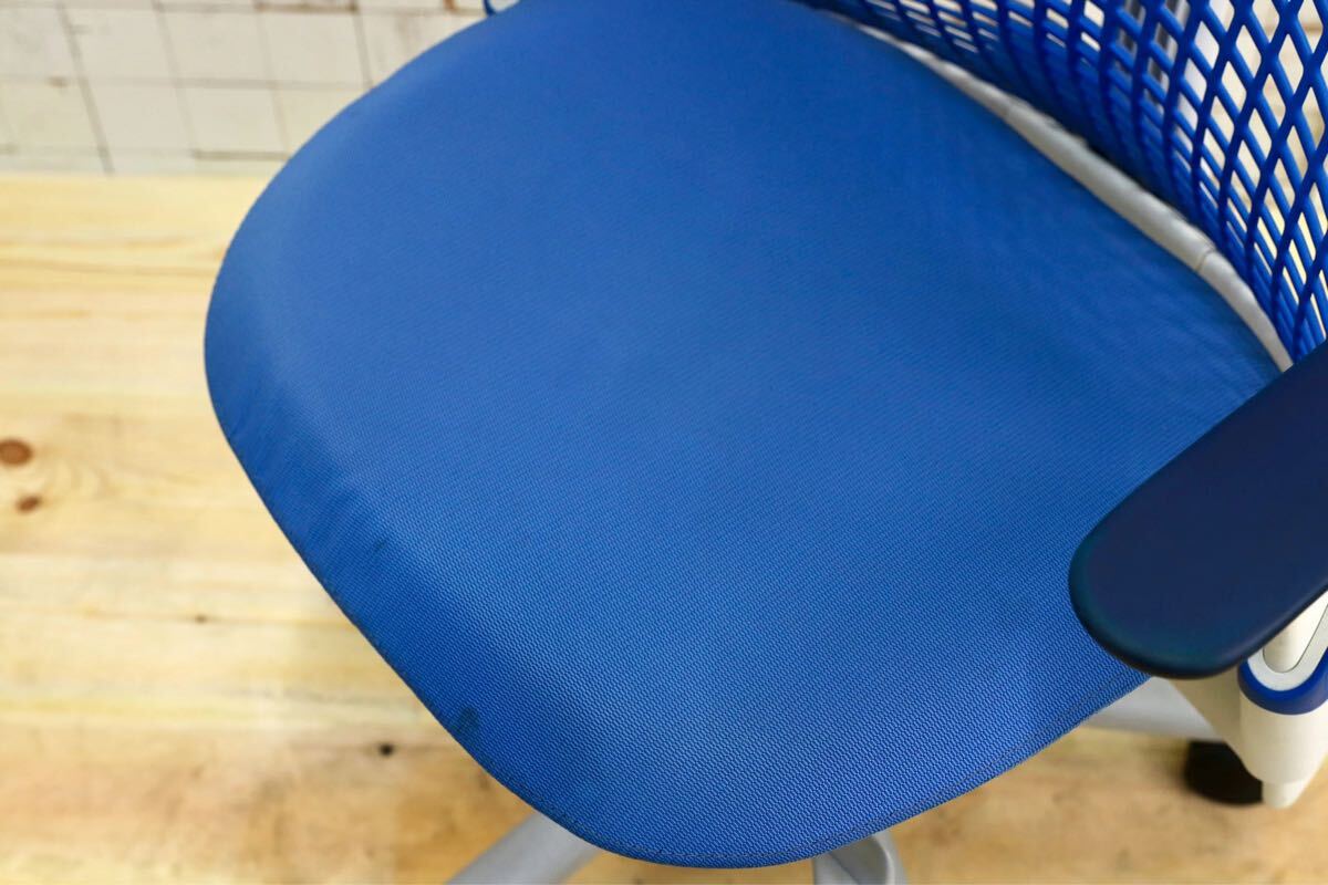 GMHK379F○Herman Miller / ハーマンミラー セイルチェア デスクチェア オフィスチェア ワークチェア ブルー 定価約11.8万