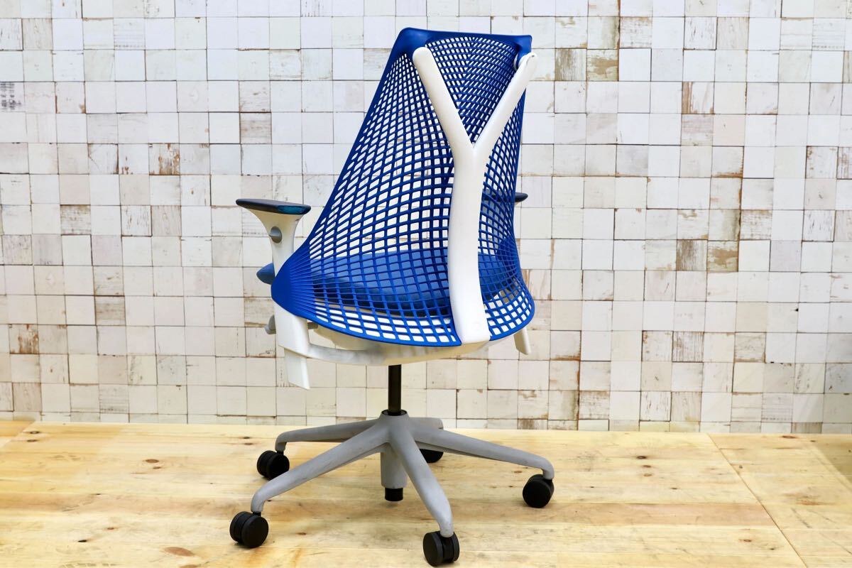 GMHK379F○Herman Miller / ハーマンミラー セイルチェア デスクチェア オフィスチェア ワークチェア ブルー 定価約11.8万
