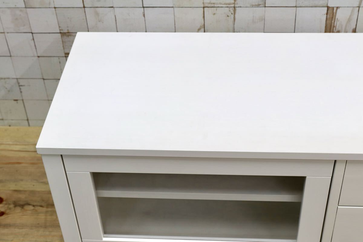 GMIK535C○MOMO NATURAL / モモナチュラル CIELE（シェル）シリーズ フラップ扉 リビング収納 テレビボード TVボード AVボード