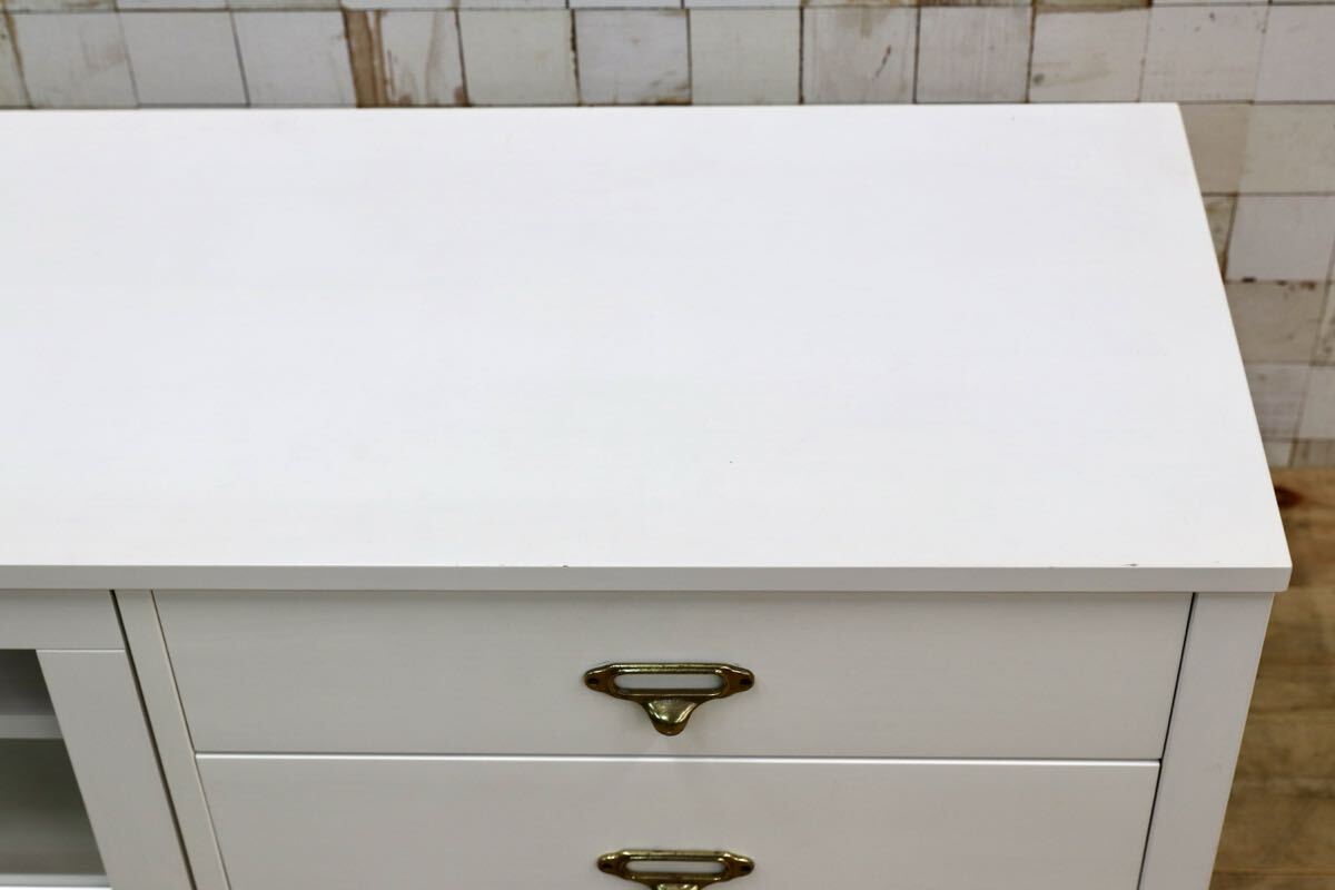 GMIK535C○MOMO NATURAL / モモナチュラル CIELE（シェル）シリーズ フラップ扉 リビング収納 テレビボード TVボード AVボード