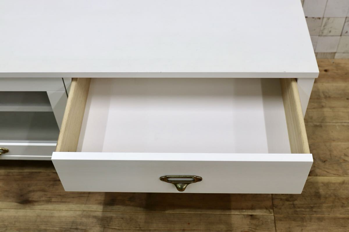 GMIK535C○MOMO NATURAL / モモナチュラル CIELE（シェル）シリーズ フラップ扉 リビング収納 テレビボード TVボード AVボード