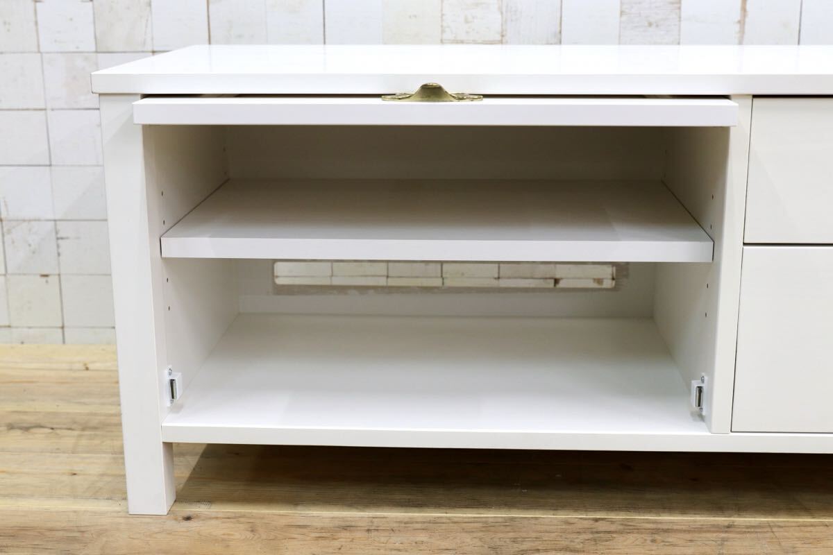 GMIK535C○MOMO NATURAL / モモナチュラル CIELE（シェル）シリーズ フラップ扉 リビング収納 テレビボード TVボード AVボード