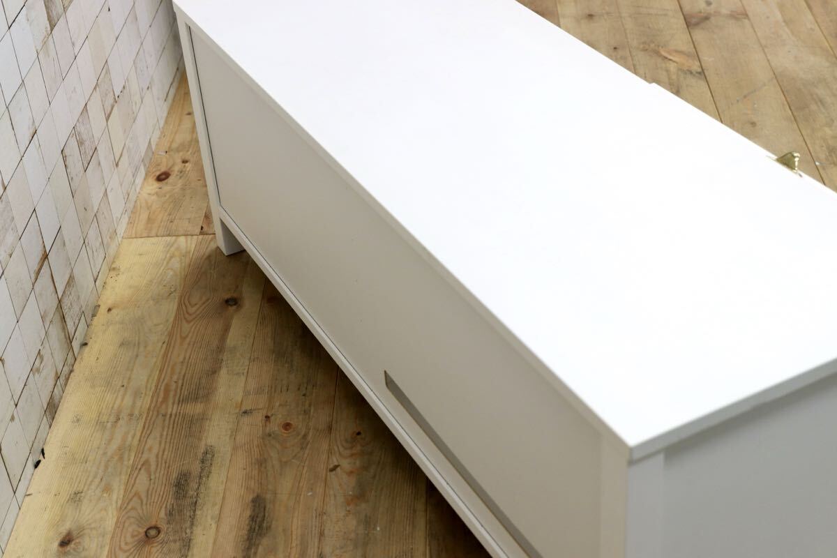 GMIK535C○MOMO NATURAL / モモナチュラル CIELE（シェル）シリーズ フラップ扉 リビング収納 テレビボード TVボード AVボード