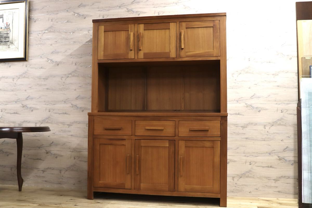 GMIK572○SCANTEAK / スキャンティーク 食器棚 カップボード 水屋棚 キャビネット リビングボード チーク材 北欧スタイル 廃番