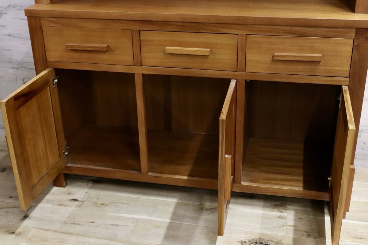 GMIK572○SCANTEAK / スキャンティーク 食器棚 カップボード 水屋棚 キャビネット リビングボード チーク材 北欧スタイル 廃番