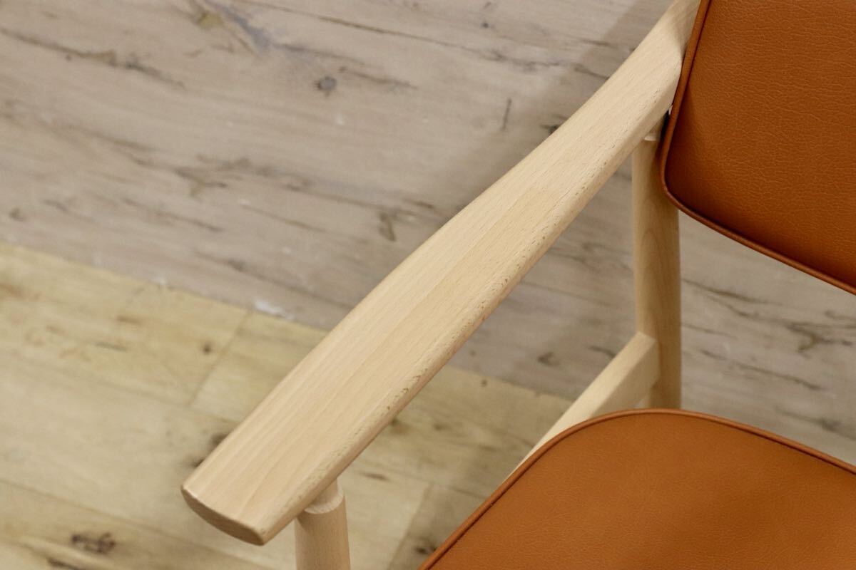 GMIK661○カリモク60 Dチェア アームチェア ダイニングチェア 椅子 ビーチ材 約6.2万 展示品