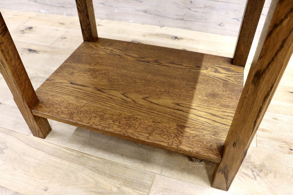 GMIK667○神戸家具 洋家具 サイドテーブル ナイトテーブル 引き出し収納 オープンラック 飾り棚 アンティーク調 クラシック 無垢材