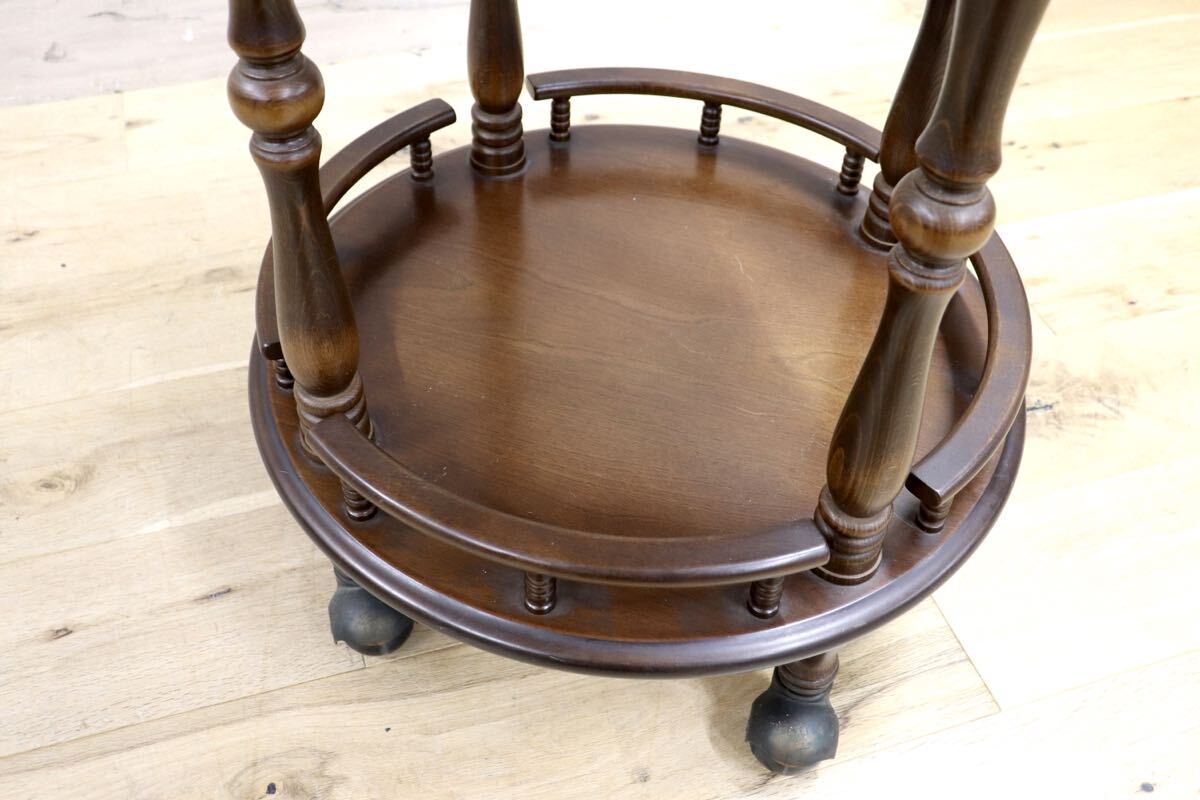 GMIK645○飛騨産業 / HIDA キツツキ キッチンワゴン ティーワゴン トロリー クラシック レトロ アンティーク ヴィンテージ 国産家具