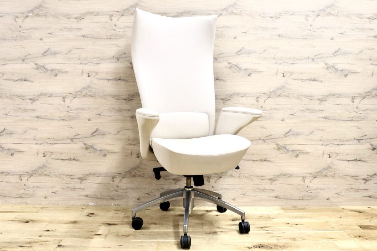 GMIK629E○ITOKI / イトーキ X-4 ハイバック チェア デスクチェア オフィスチェア 書斎椅子 エグゼクティブチェア 合皮 ハイクラスモダン