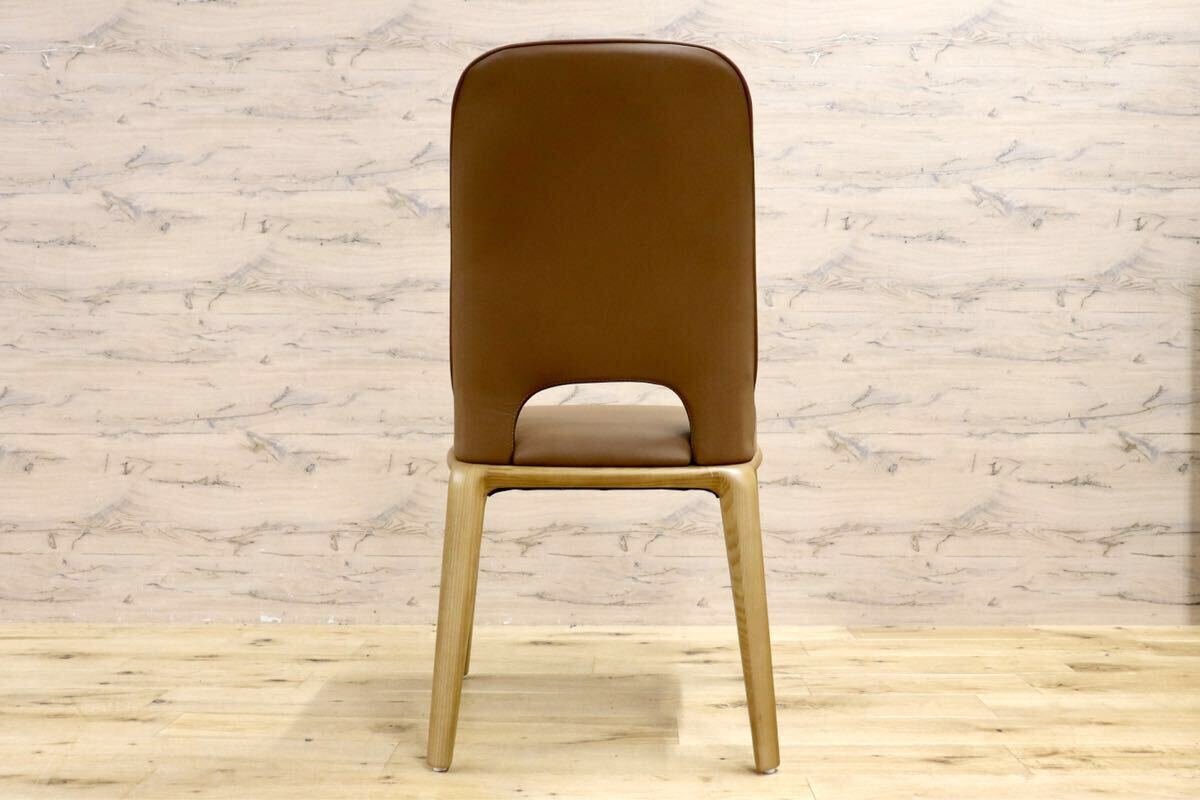 GMIS334F○モダン ダイニングチェア アームレスチェア 椅子 食卓椅子 レザー シンプル ナチュラル インテリア 展示品