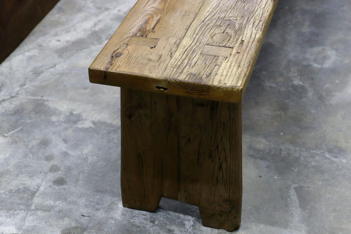 GMIH368○和製アンティーク 古木 ベンチ 飾り台 ディスプレイ台 長椅子 無垢材 和モダン レトロ 古民家