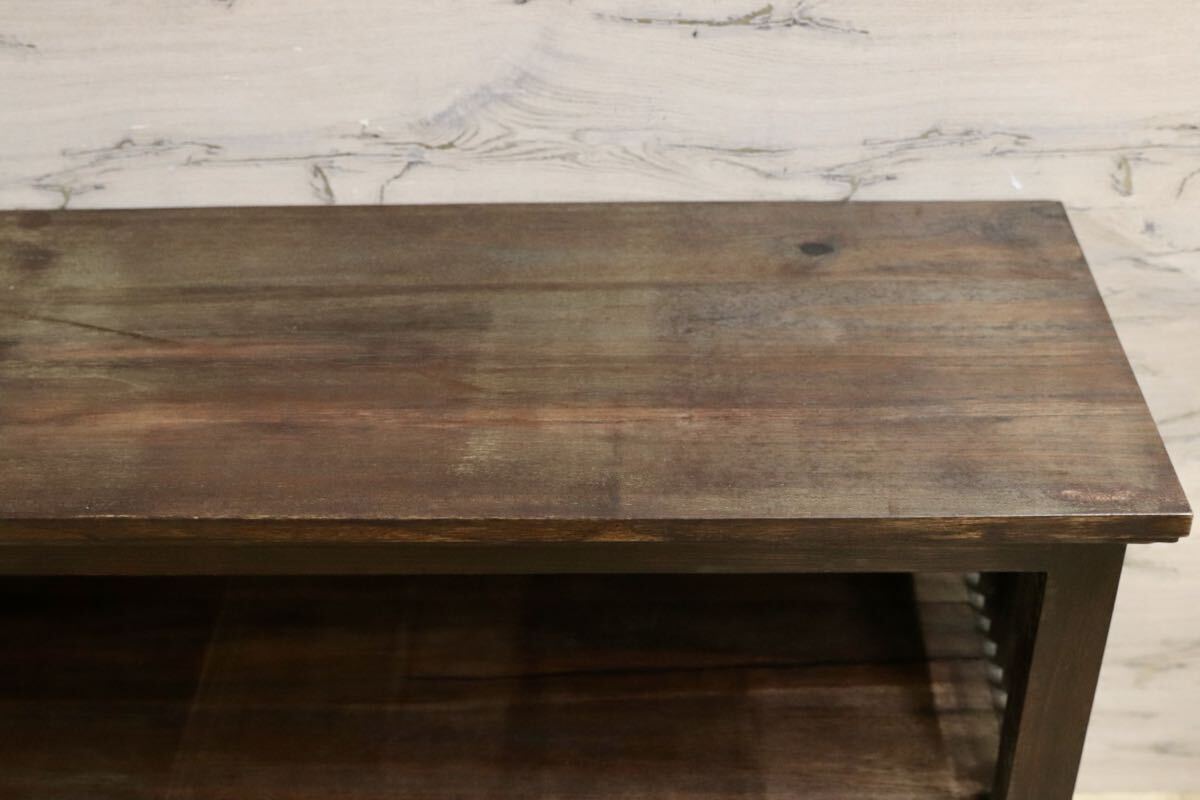 GMIK730○和モダン レトロ アンティーク ラック シェルフ ディスプレイ棚 店舗什器 古木 ヴィンテージ 飾り棚 サイドボード