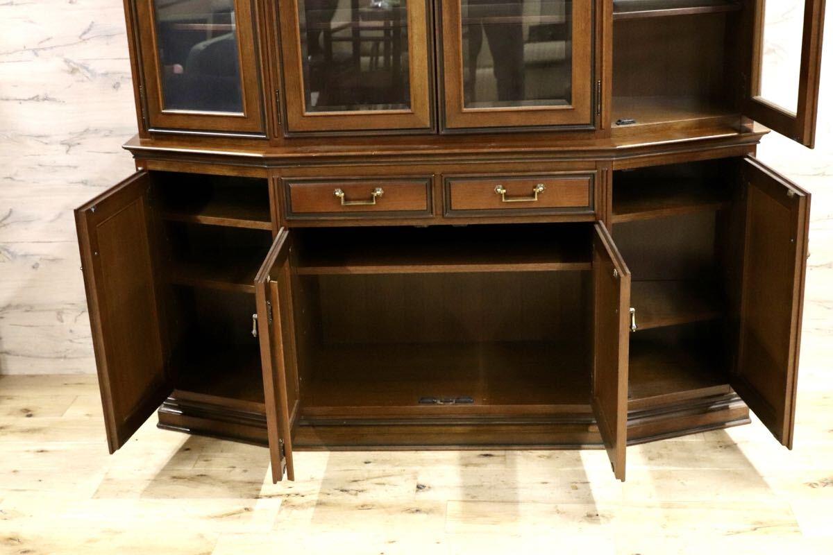 GMIK771○maruni / マルニ ROYAL ロイヤル キャビネット 飾り棚 リビングボード 食器棚 カップボード 定価約128万