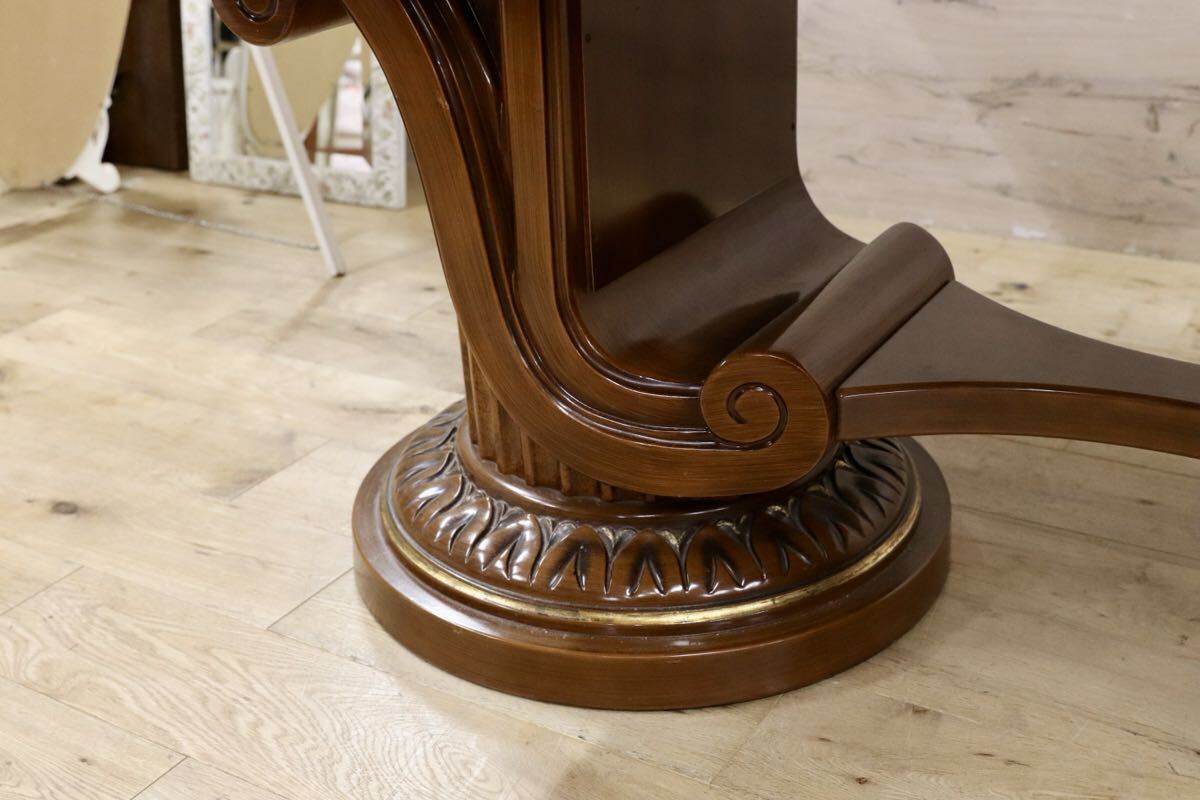 GMIS421○イタリア製 クラシック エレガント ロココ調 ダイニングテーブル 食卓テーブル ヴィンテージ アンティーク