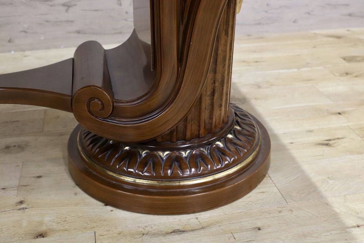 GMIS421○イタリア製 クラシック エレガント ロココ調 ダイニングテーブル 食卓テーブル ヴィンテージ アンティーク