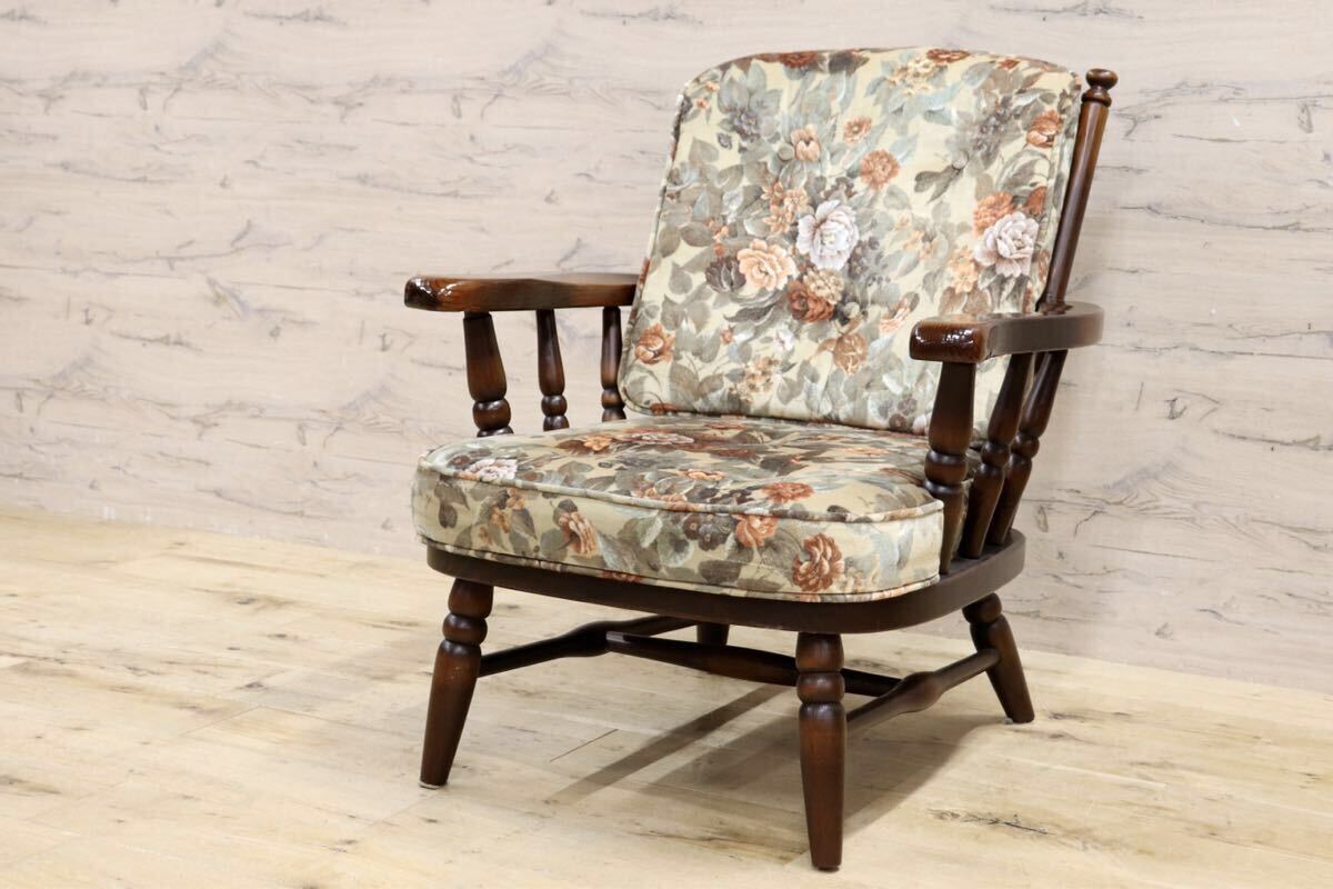 GMIS414C○飛騨産業 / HIDA キツツキ フロンティア アームチェア 椅子 1人掛けソファ ラウンジチェア 廃番 オールド カントリー 稀少