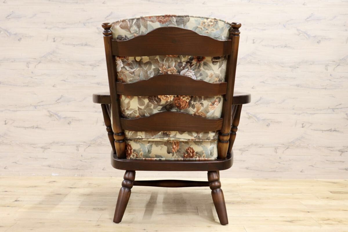 GMIS414C○飛騨産業 / HIDA キツツキ フロンティア アームチェア 椅子 1人掛けソファ ラウンジチェア 廃番 オールド カントリー 稀少