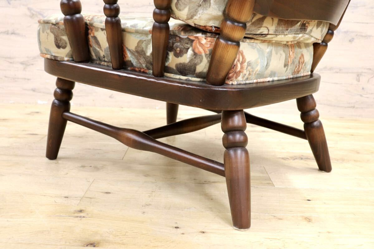 GMIS414C○飛騨産業 / HIDA キツツキ フロンティア アームチェア 椅子 1人掛けソファ ラウンジチェア 廃番 オールド カントリー 稀少