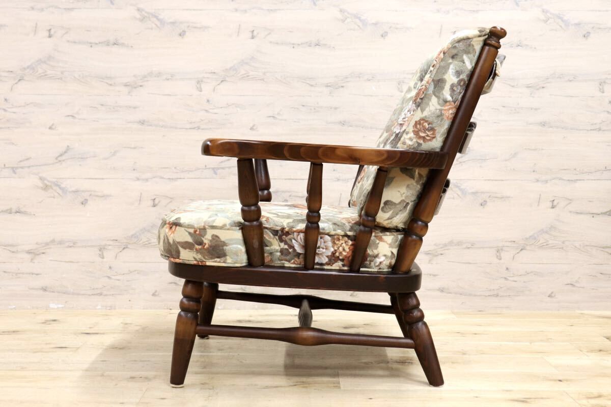 GMIS414D○飛騨産業 / HIDA キツツキ フロンティア アームチェア 椅子 1人掛けソファ ラウンジチェア 廃番 オールド カントリー 稀少