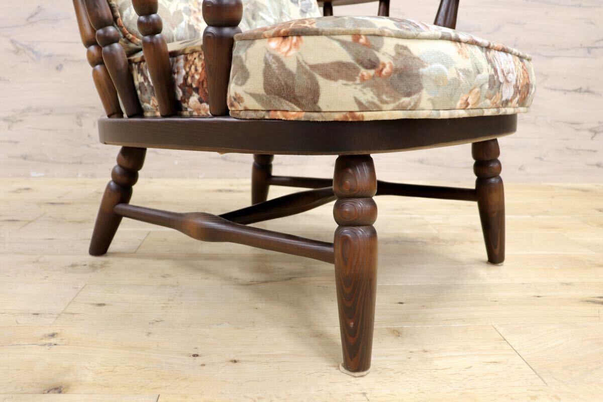 GMIS414D○飛騨産業 / HIDA キツツキ フロンティア アームチェア 椅子 1人掛けソファ ラウンジチェア 廃番 オールド カントリー 稀少