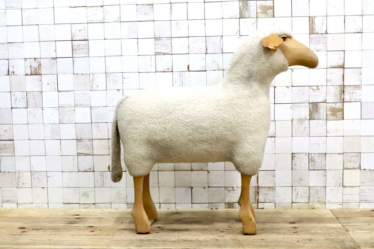 GMIS450A○Hanns-Peter Krafft ハンス・ペーター・クラフト ドイツ製 Meier Germany マイヤー ブナ材 羊 スツール 超レア