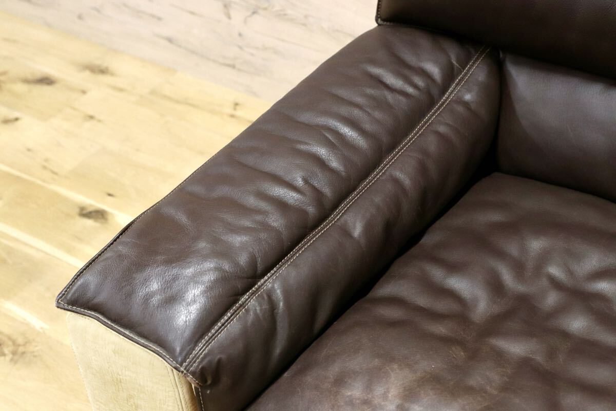GMIK864B○rossi di albizzate / ロッシディアルビザーテ 1人掛けソファ シングルソファ 本革 ヴィンテージ イタリア 最高峰 約140万