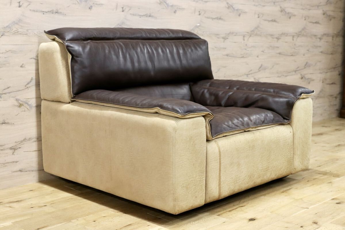 GMIK864B○rossi di albizzate / ロッシディアルビザーテ 1人掛けソファ シングルソファ 本革 ヴィンテージ イタリア 最高峰 約140万