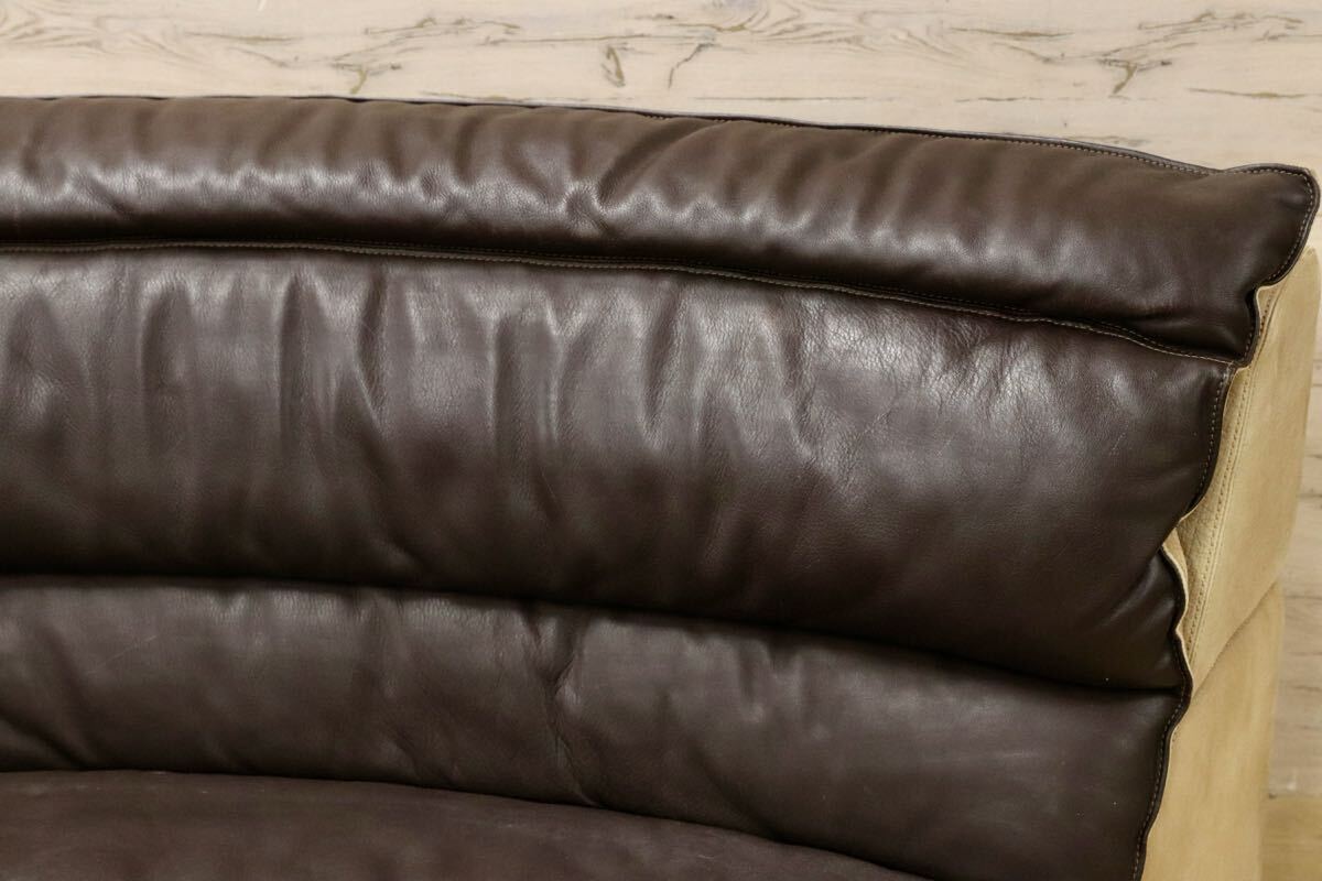 GMIK864C○rossi di albizzate / ロッシディアルビザーテ 1人掛けソファ 右アーム 本革 ヴィンテージ イタリア 最高峰 約140万