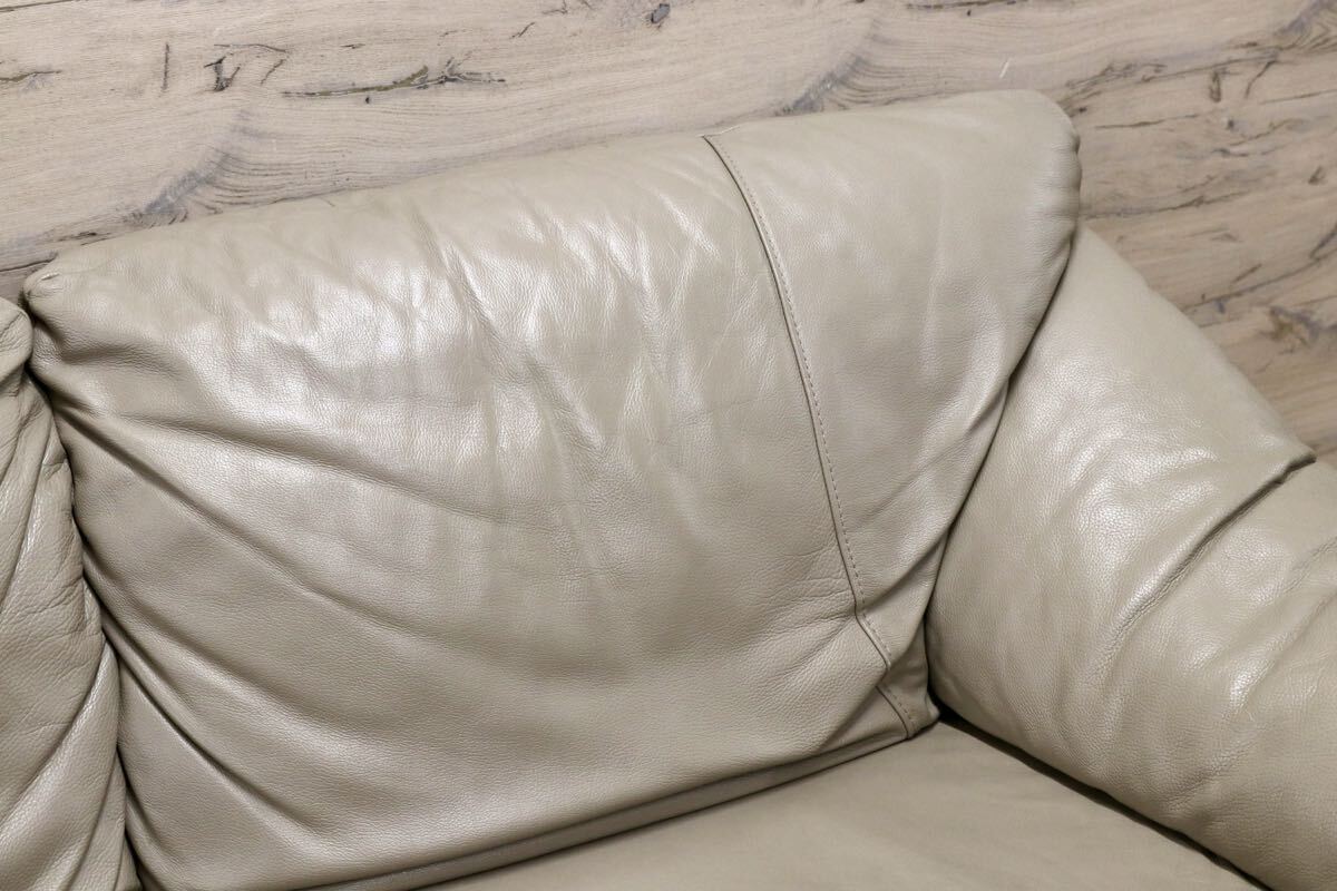GMIK872○FRANCEBED / フランスベッドAPR-015 TORTORA 2.5人掛け 総革ソファ MADE IN ITALY イタリア製レザー