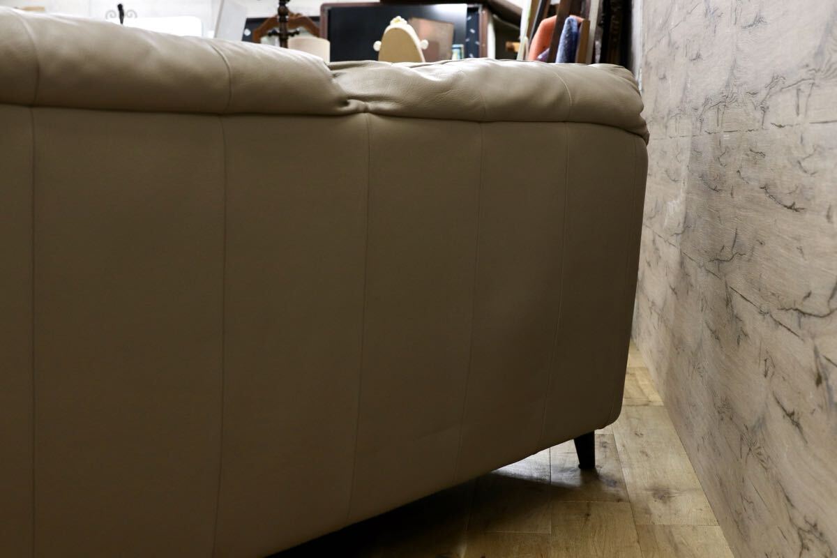 GMIK872○FRANCEBED / フランスベッドAPR-015 TORTORA 2.5人掛け 総革ソファ MADE IN ITALY イタリア製レザー