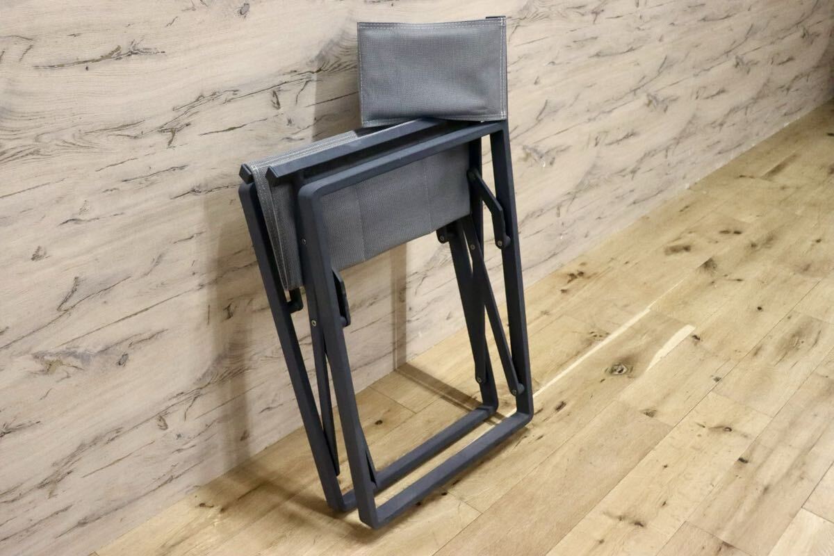 GMIH144A○ACTUS / アクタス LandNorm ランドノーム ディレクターチェア ガーデンチェア 折りたたみチェア グレー 屋外 テラス