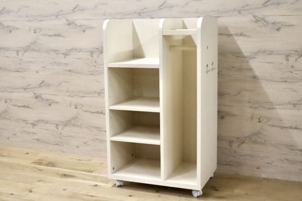 GMIH233○ITOKI /イトーキ ランドセルラック キッズ収納 子供用 ハンガーラック オープンラック キャスター付き 子供部屋 ホワイト