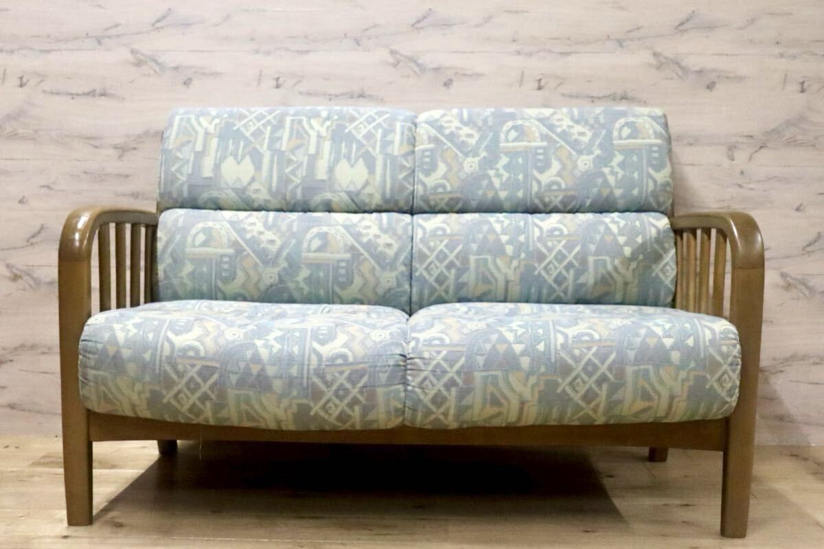 GMIH444A○maruni / マルニ 地中海 2人掛けソファ ラブソファ 2シーター アームソファ ファブリック ヴィンテージ レトロ