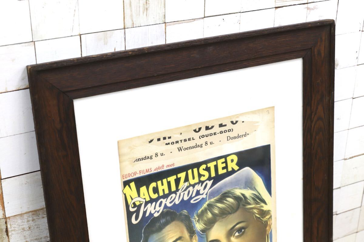 GMNA001○クラシック映画ポスター 額装品「Nachtzuster Ingeforg（Infirmiere de Nuit）」
