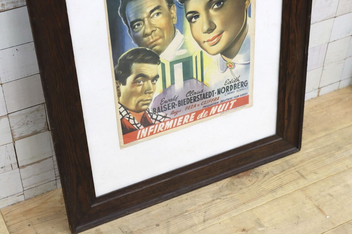 GMNA001○クラシック映画ポスター 額装品「Nachtzuster Ingeforg（Infirmiere de Nuit）」