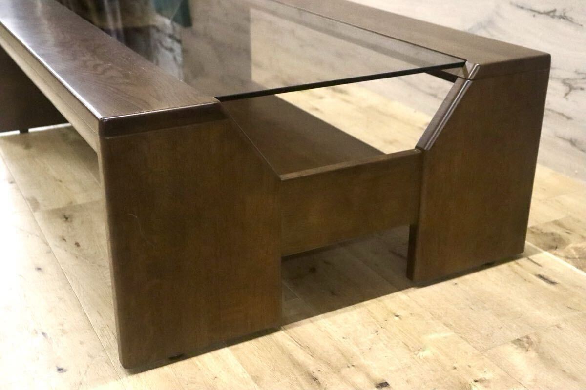 GMJK76B○karimoku / カリモク センターテーブル ローテーブル リビングテーブル 応接 ガラス天板 オーク材 モダン 国産家具