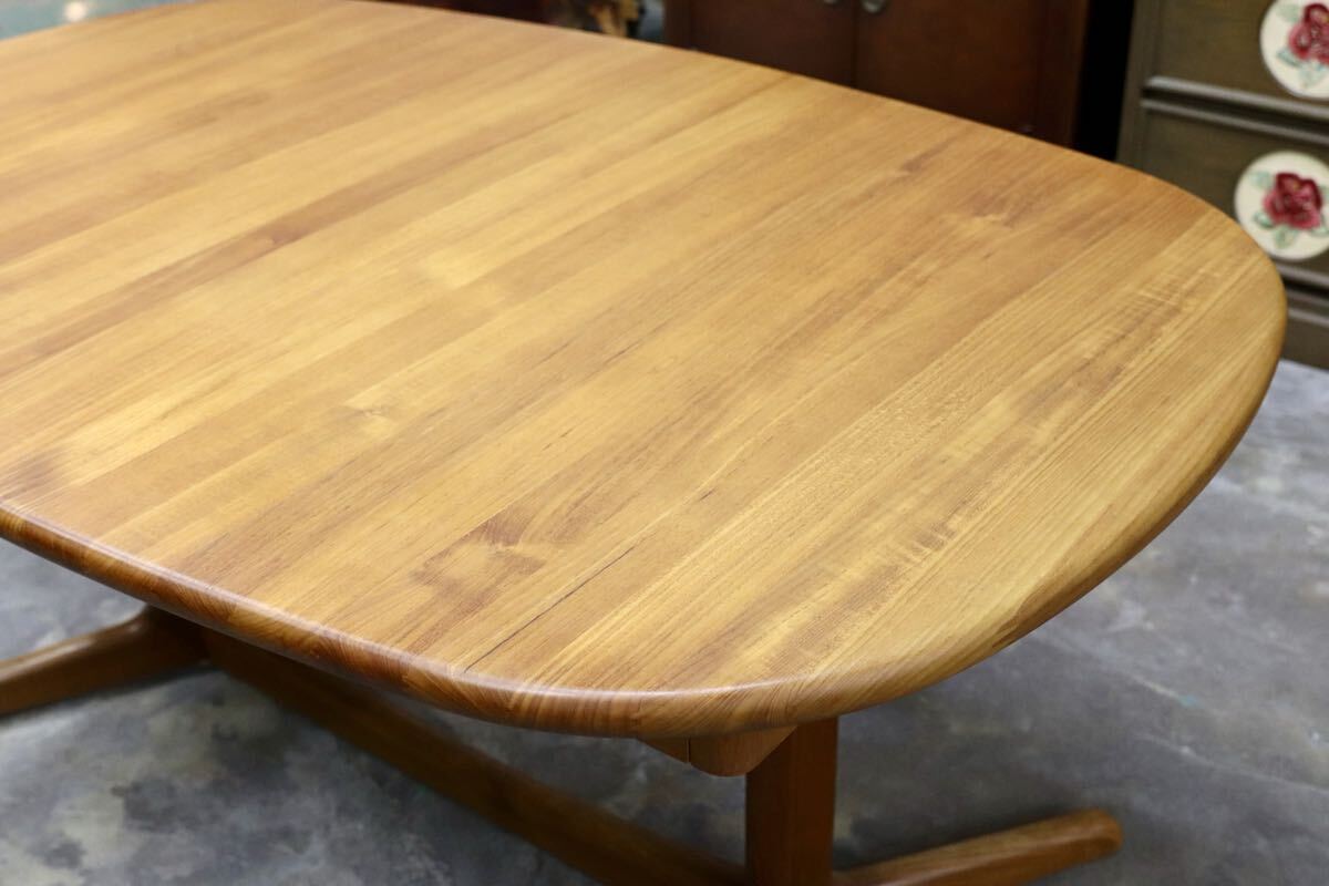 GMJK101○Danish Vintage エクステンション ダイニングテーブル チーク材 北欧デザイン デンマーク製 検) Gudme Mobelfabrik Glostrup