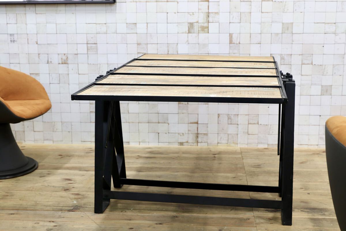 GMJS80○Trent Austin Design Urbana Incredible Convertible Dining Table コンバーチブルシェルフ インダストリアル 定価約15万 展示品